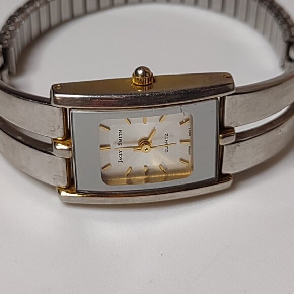 6.5 Inch Silver Tone Jaclyn Smith Stretch Watch - Picture 3 of 9